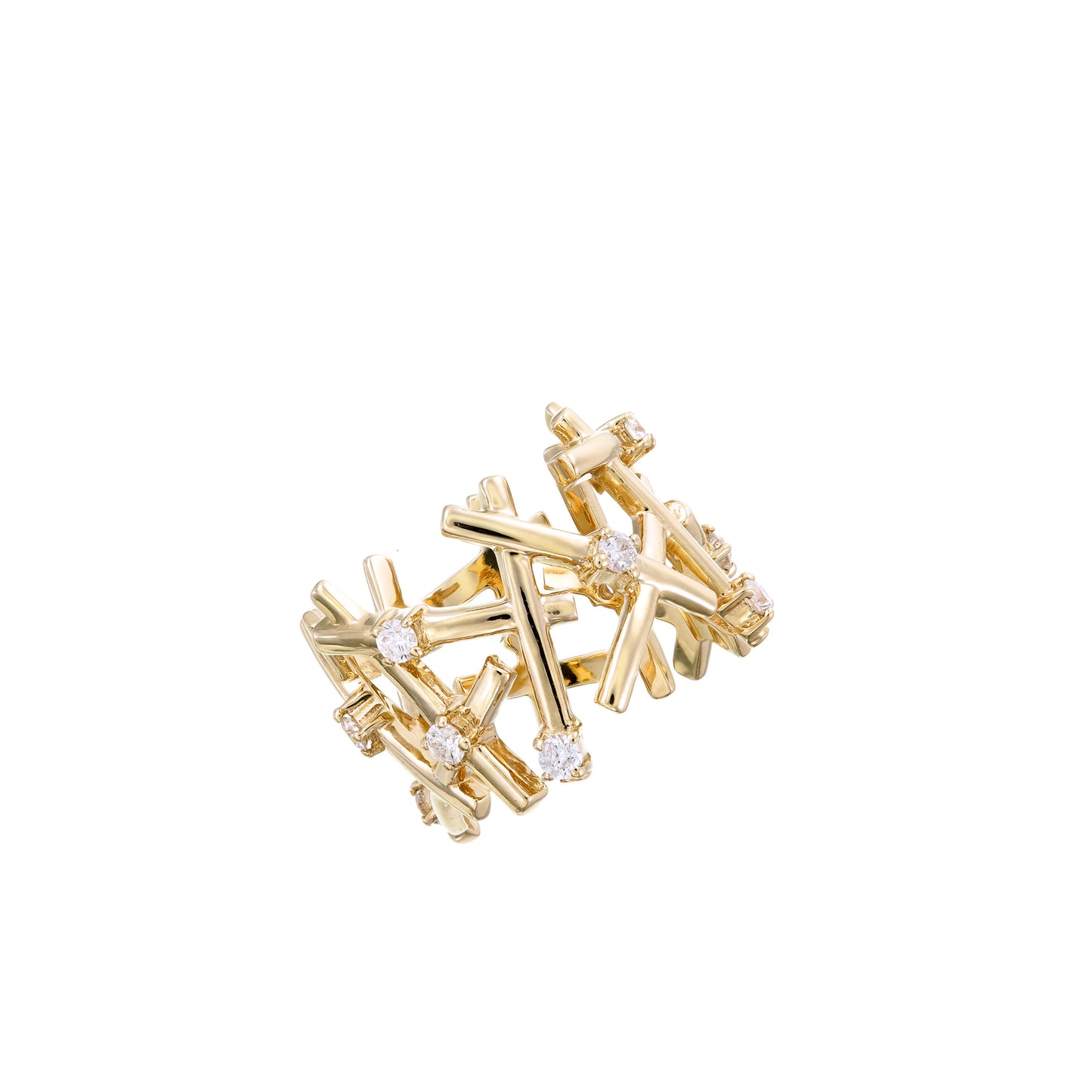 LATTICE DIAMOND WRAP RING
