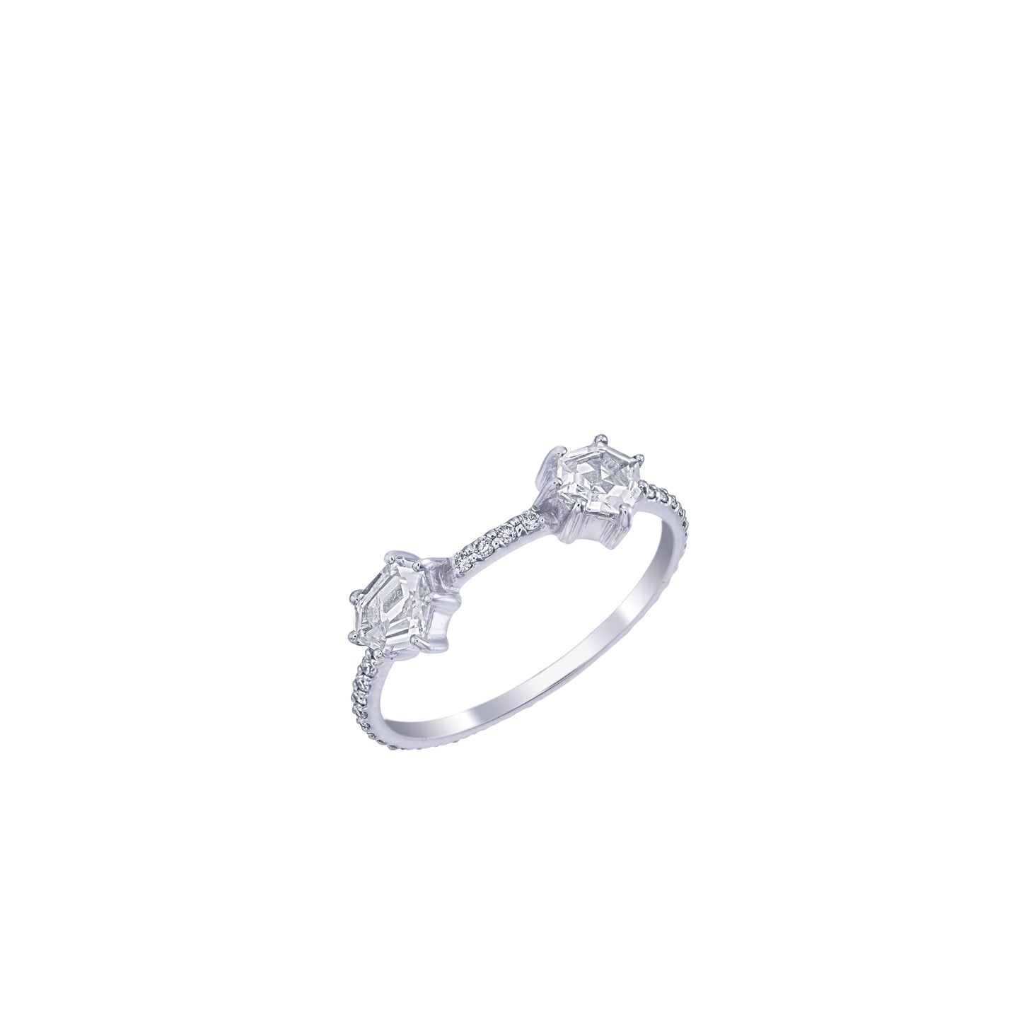 2 STONE FANCY SAPPHIRE RING