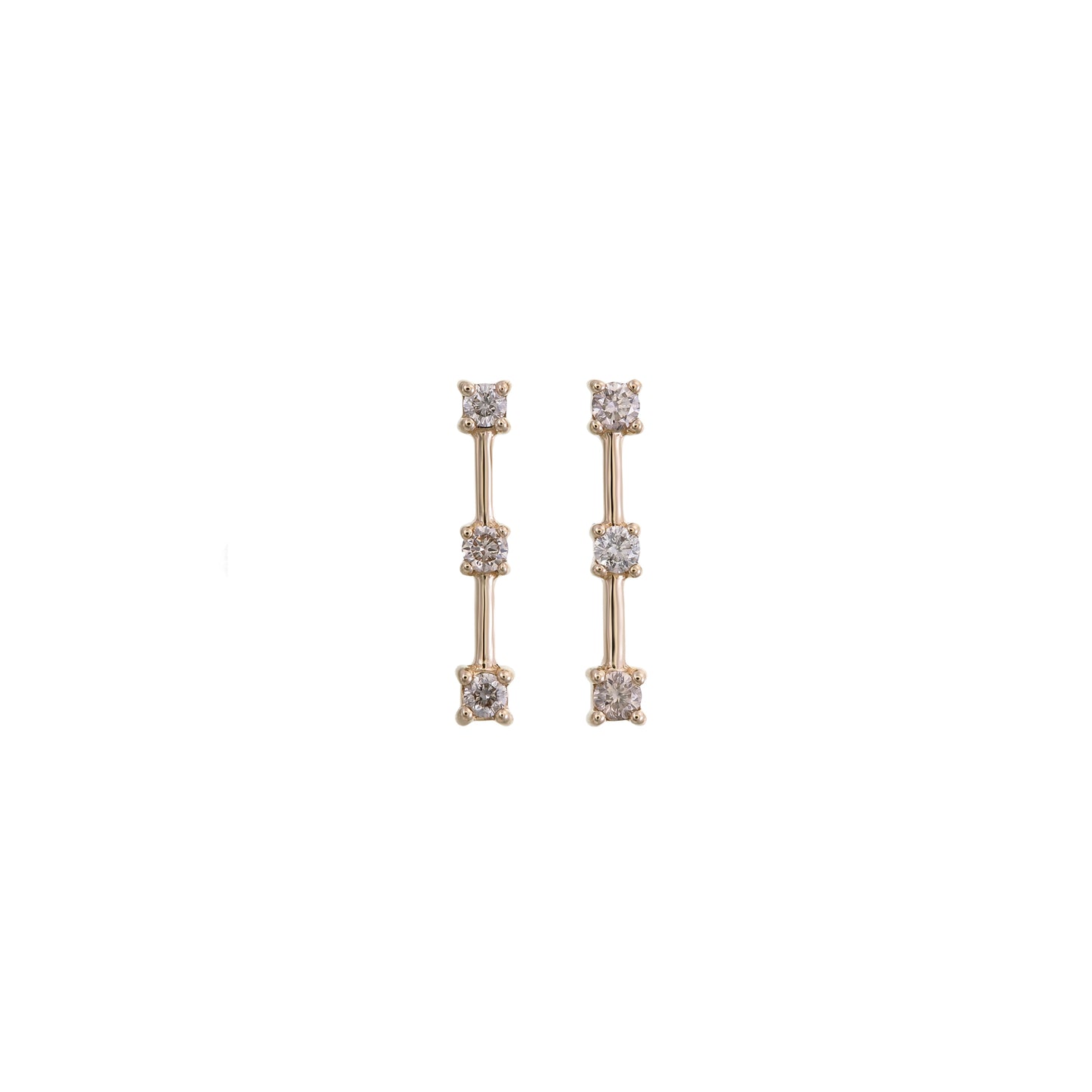 3-STONE SINGLE STICK LATTICE STUDS