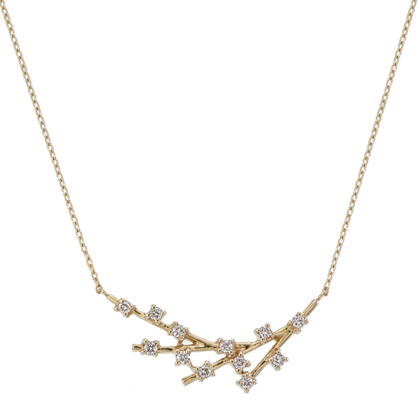 SCATTERED DIAMOND LATTICE PENDANT