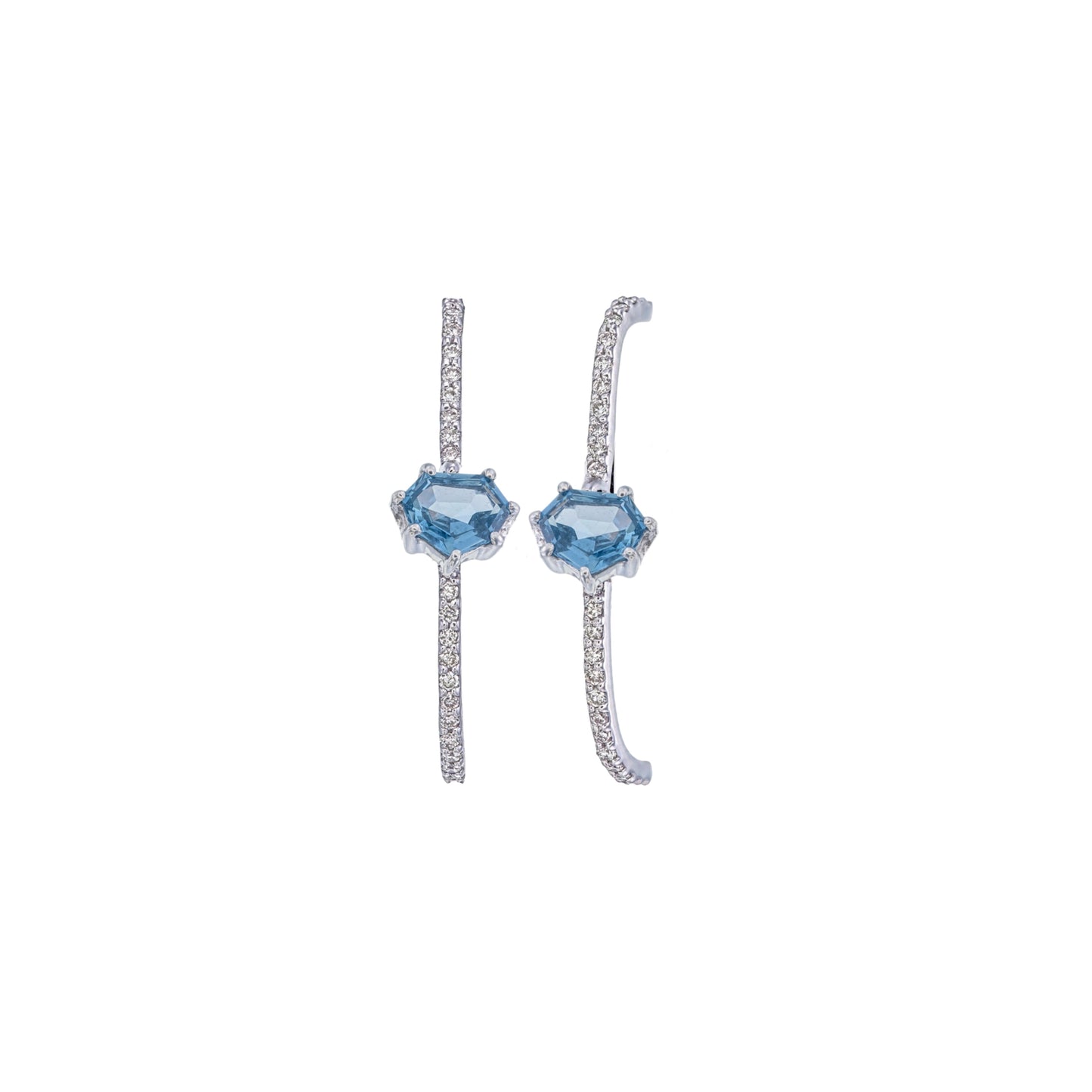SAPPHIRE & DIAMOND LOBE CUFF