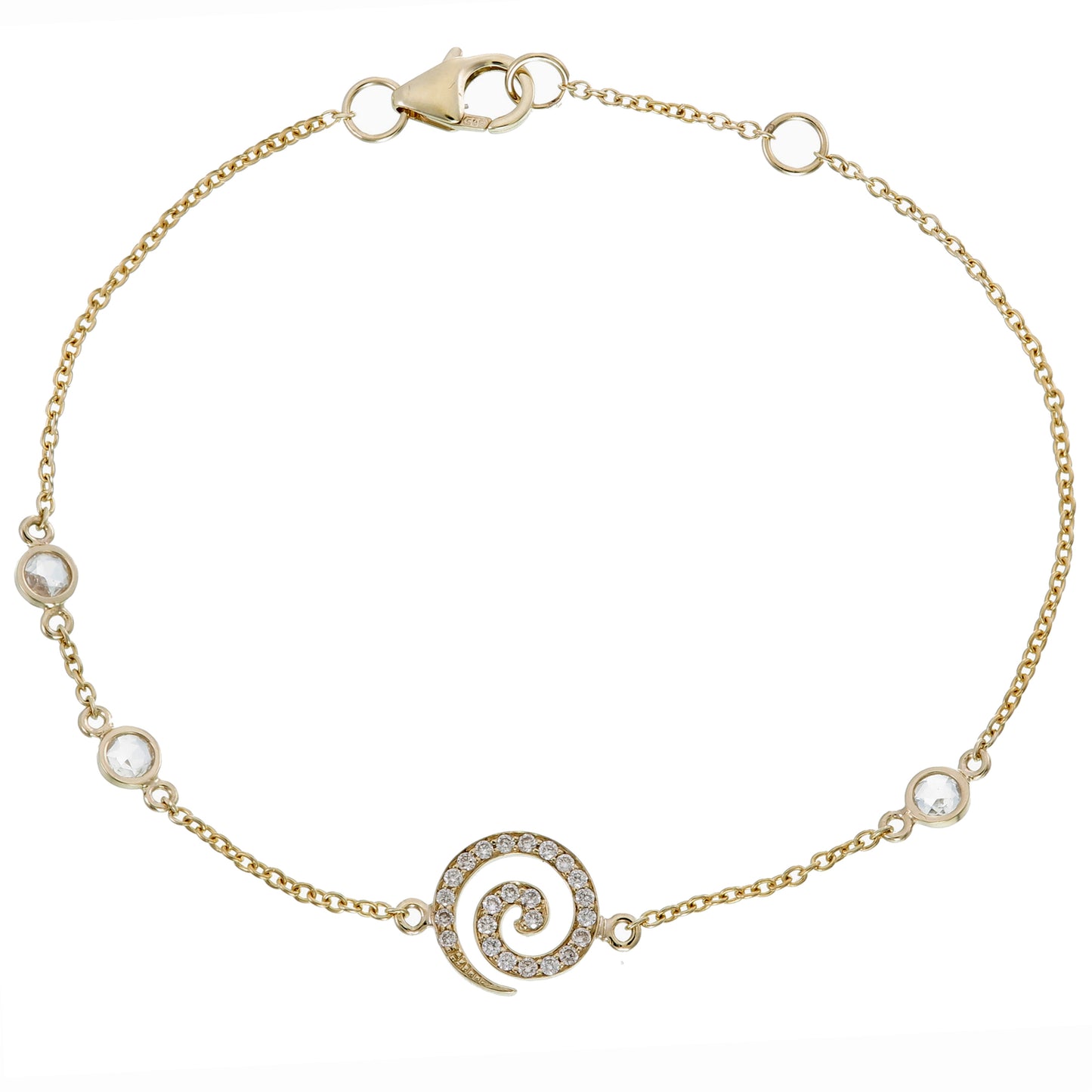 DIAMOND AND SAPPHIRE CHAKRA BRACELET