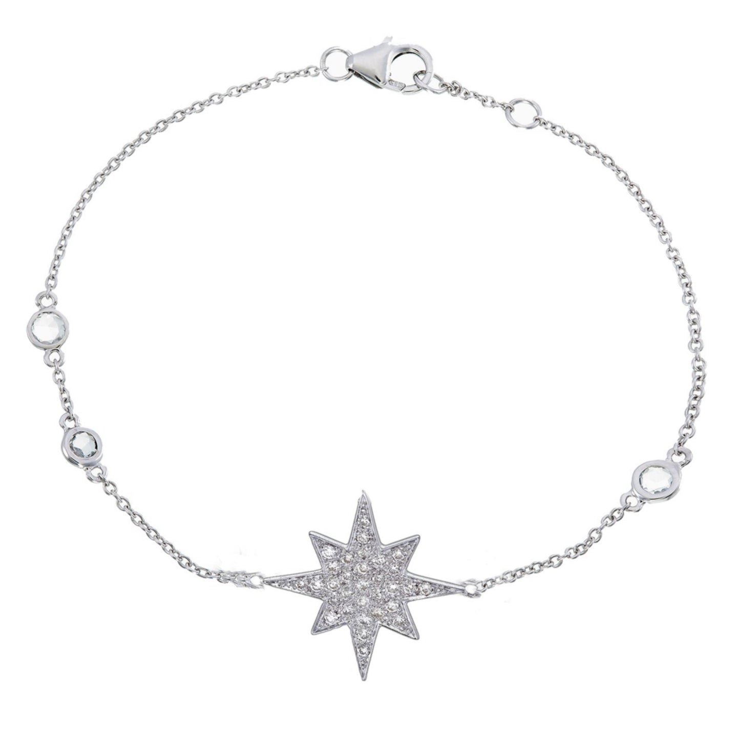 DIAMOND AND SAPPHIRE STARBURST BRACELET