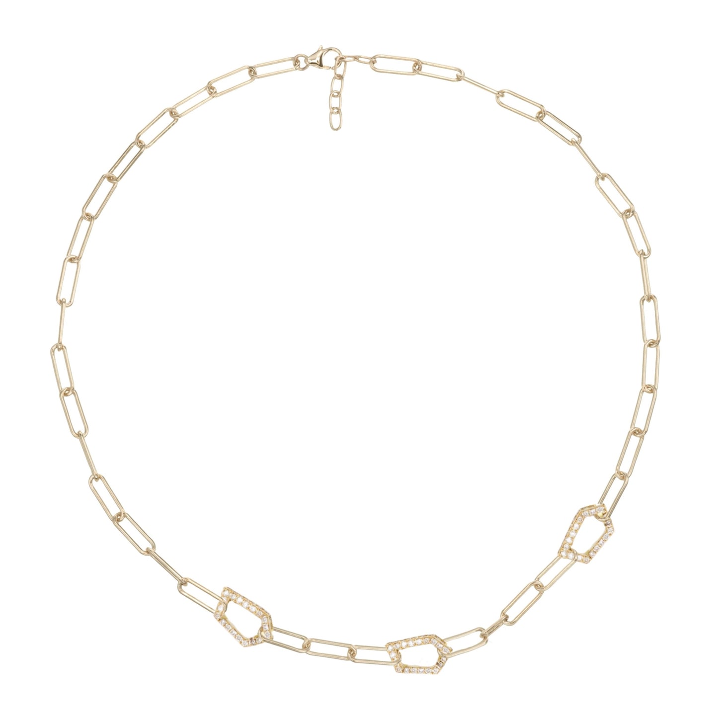 3 PIECE DIAMOND LINK NECKLACE