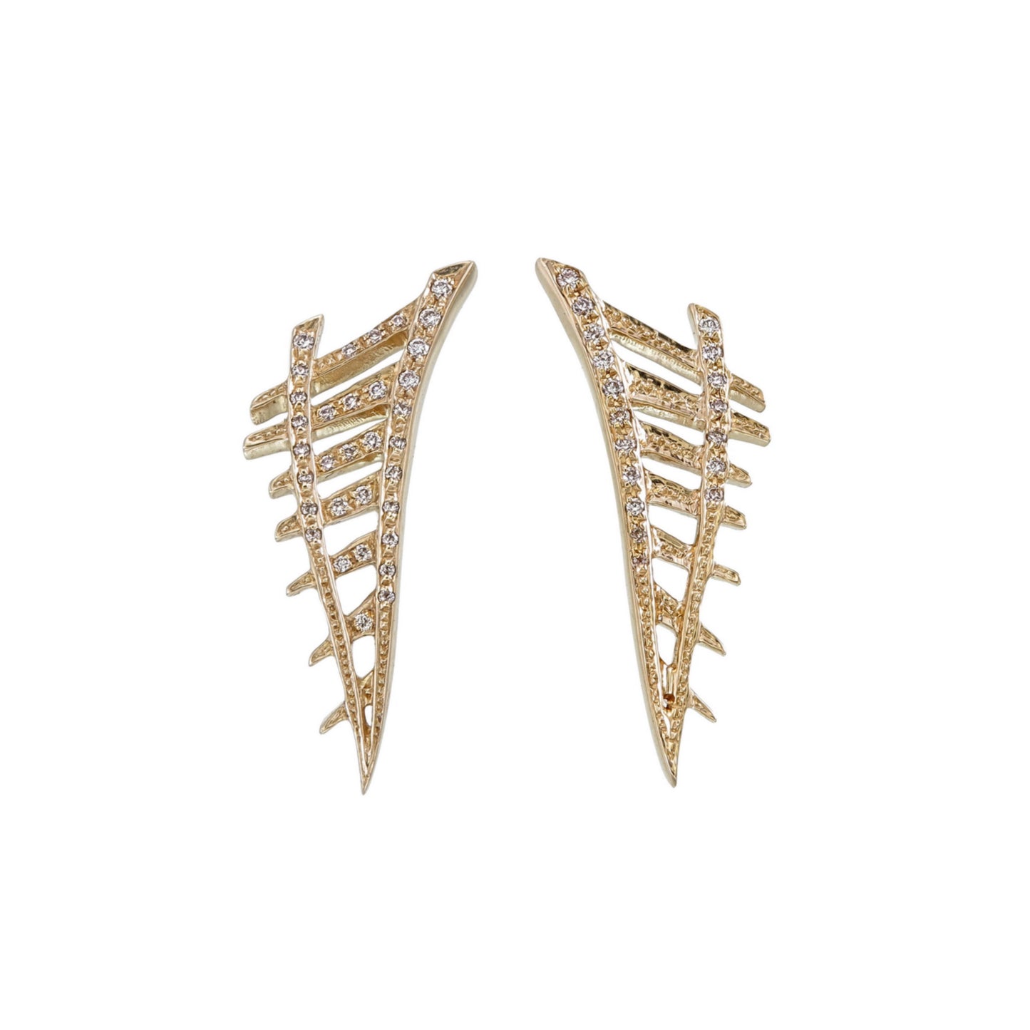 SINGLE PALM LEAF STUDS