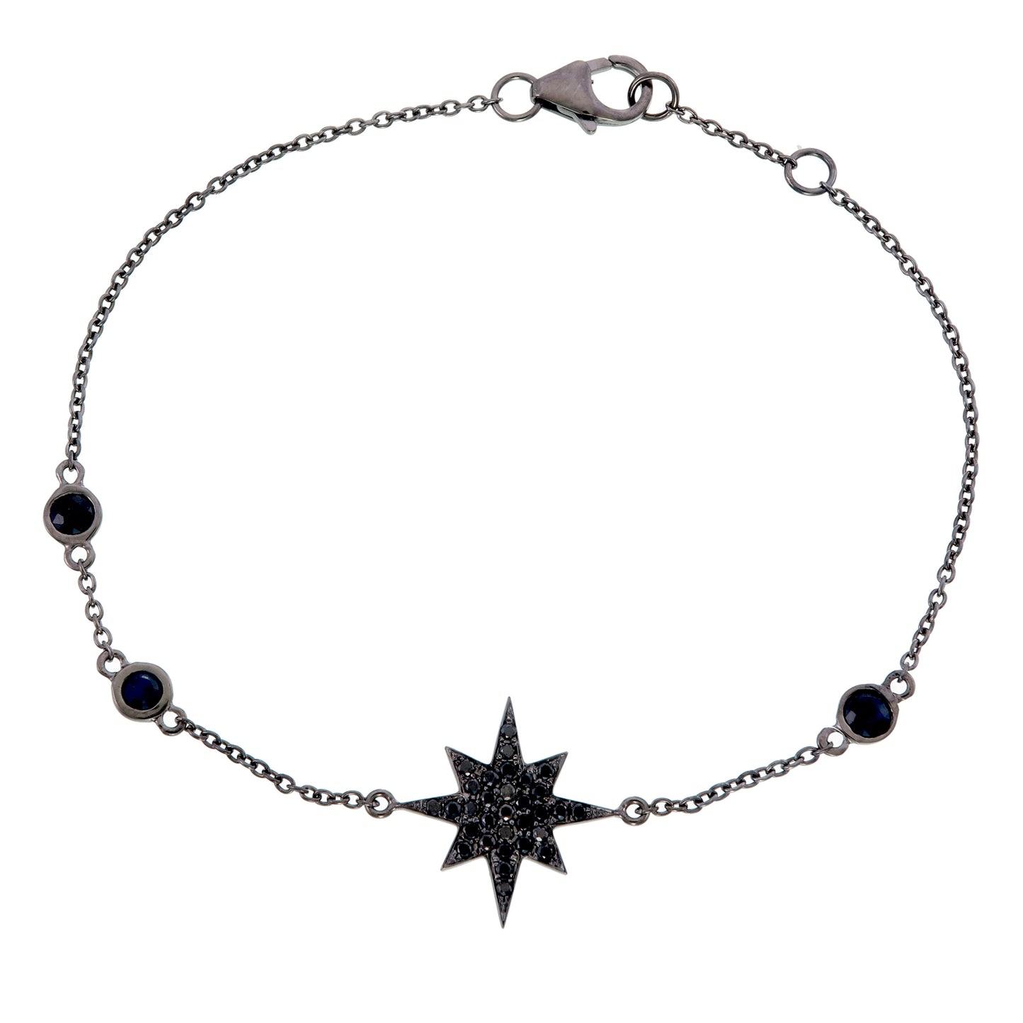 DIAMOND AND SAPPHIRE STARBURST BRACELET