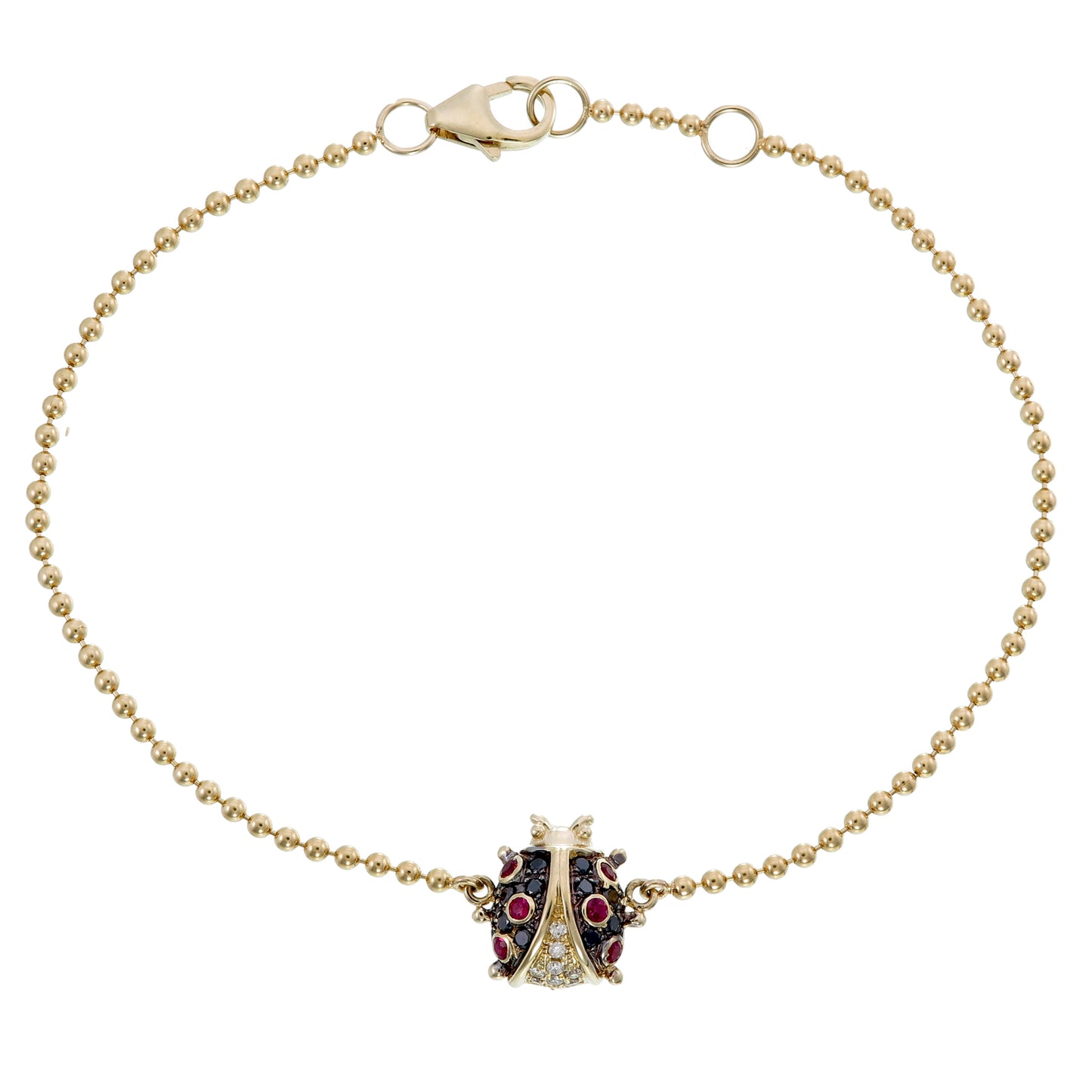 DIAMOND AND RUBY LADYBIRD BRACELET