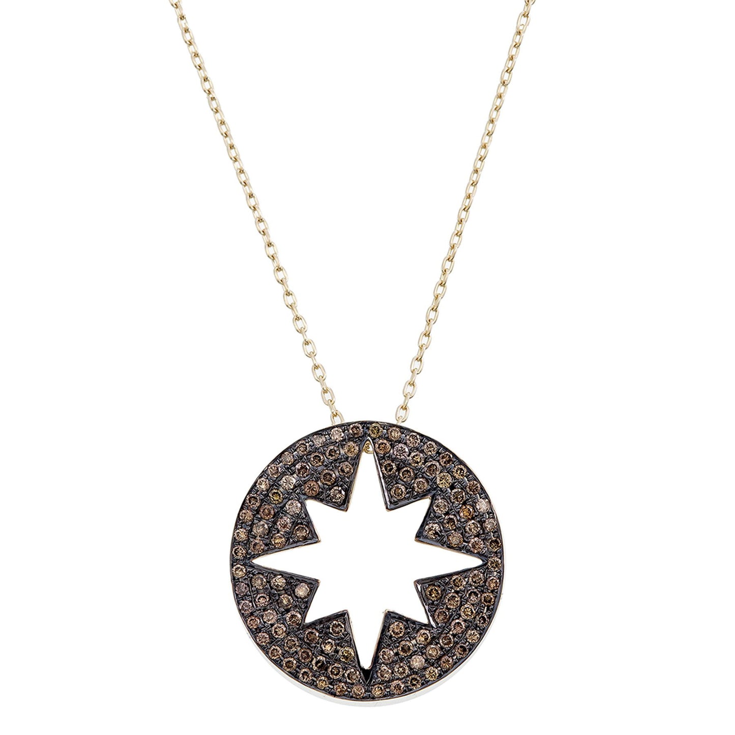 DIAMOND STARBURST CUT OUT PENDANT