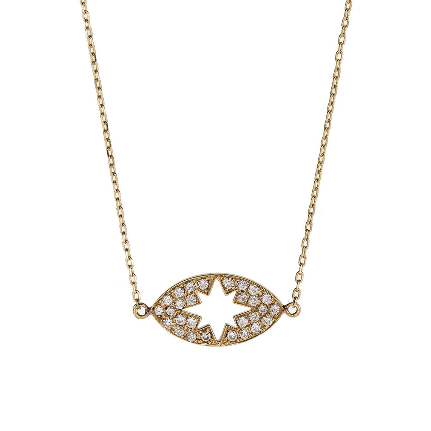 DIAMOND STARBURST EYE NECKLACE