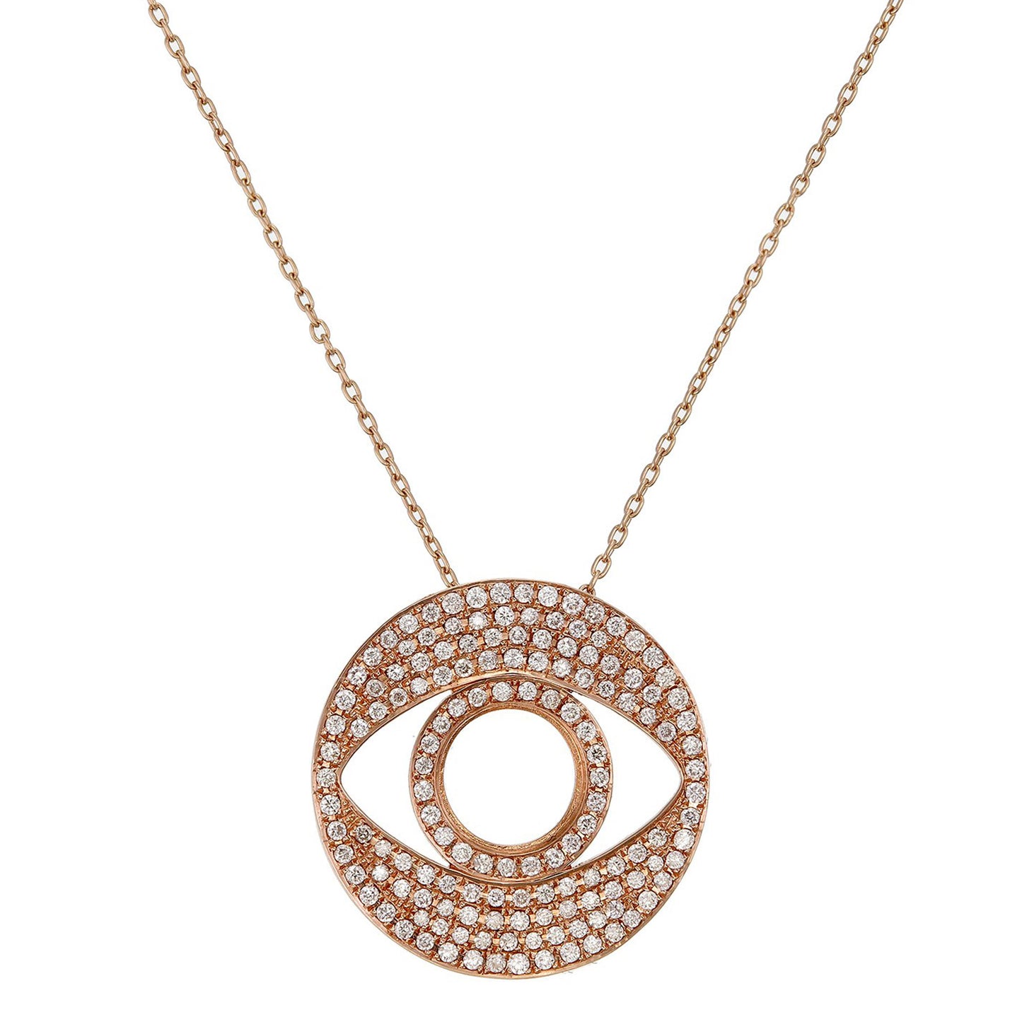 DIAMOND EVIL EYE CUT OUT PENDANT