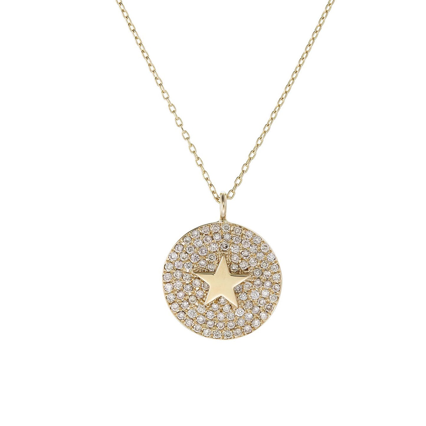 DIAMOND DISC STAR PENDANT