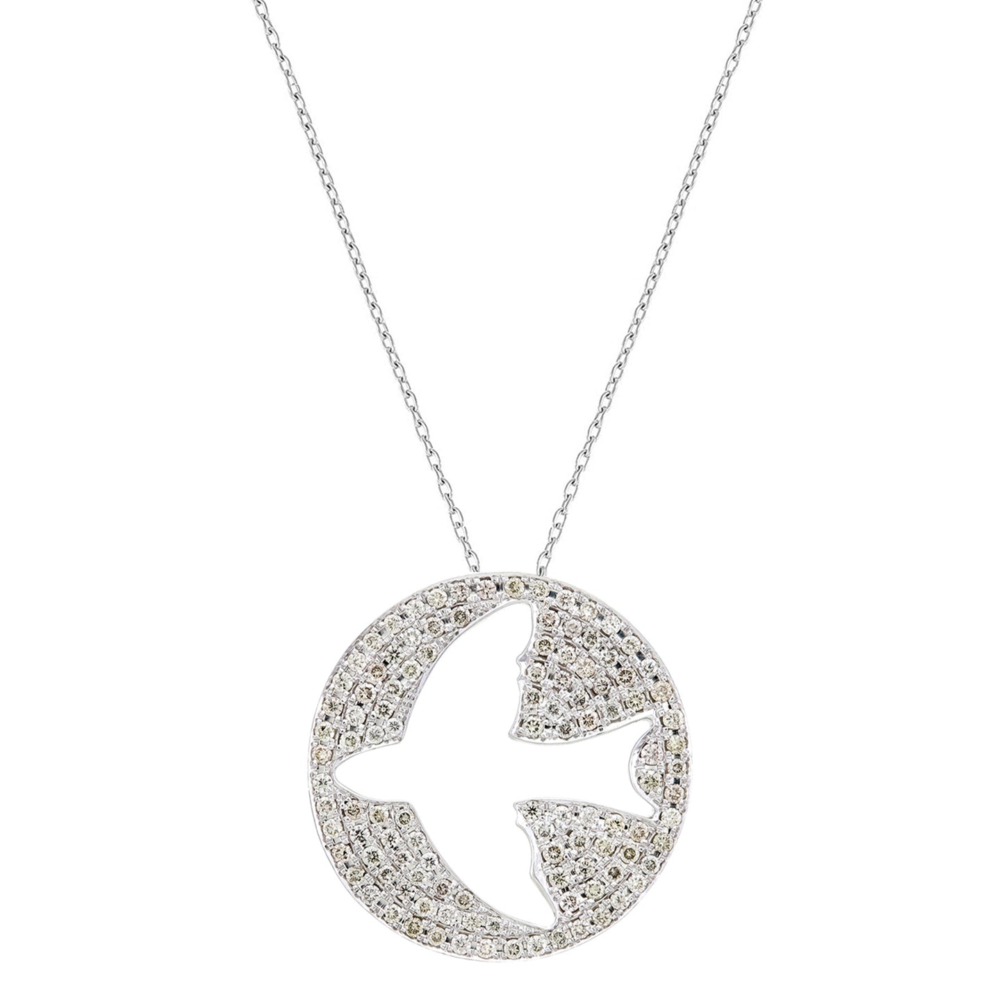 DIAMOND DOVE CUT OUT PENDANT