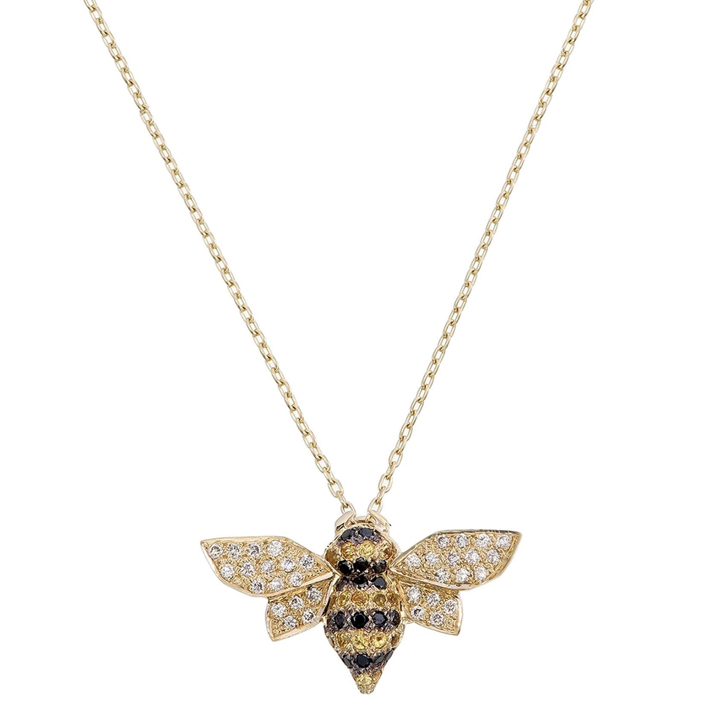 DIAMOND AND SAPPHIRE BEE PENDANT