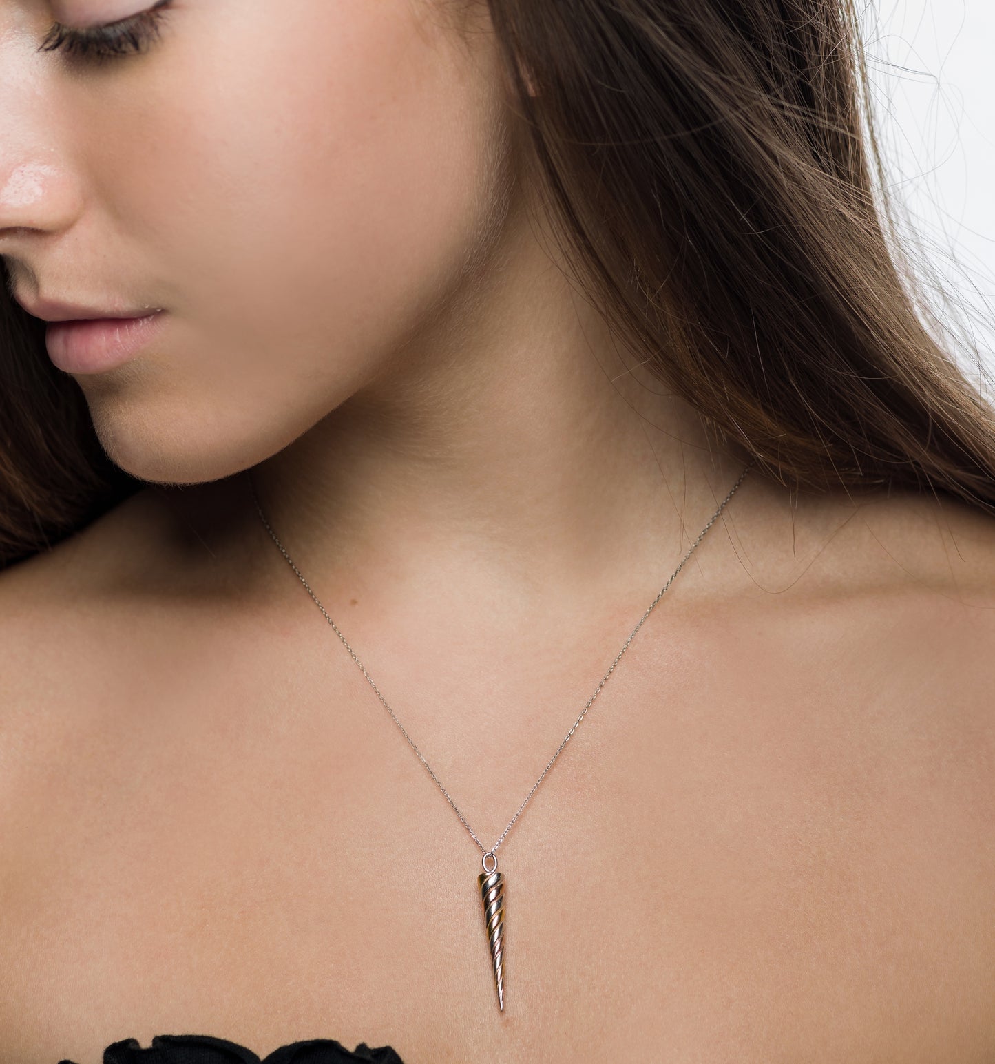 Three Tone Horn Pendant