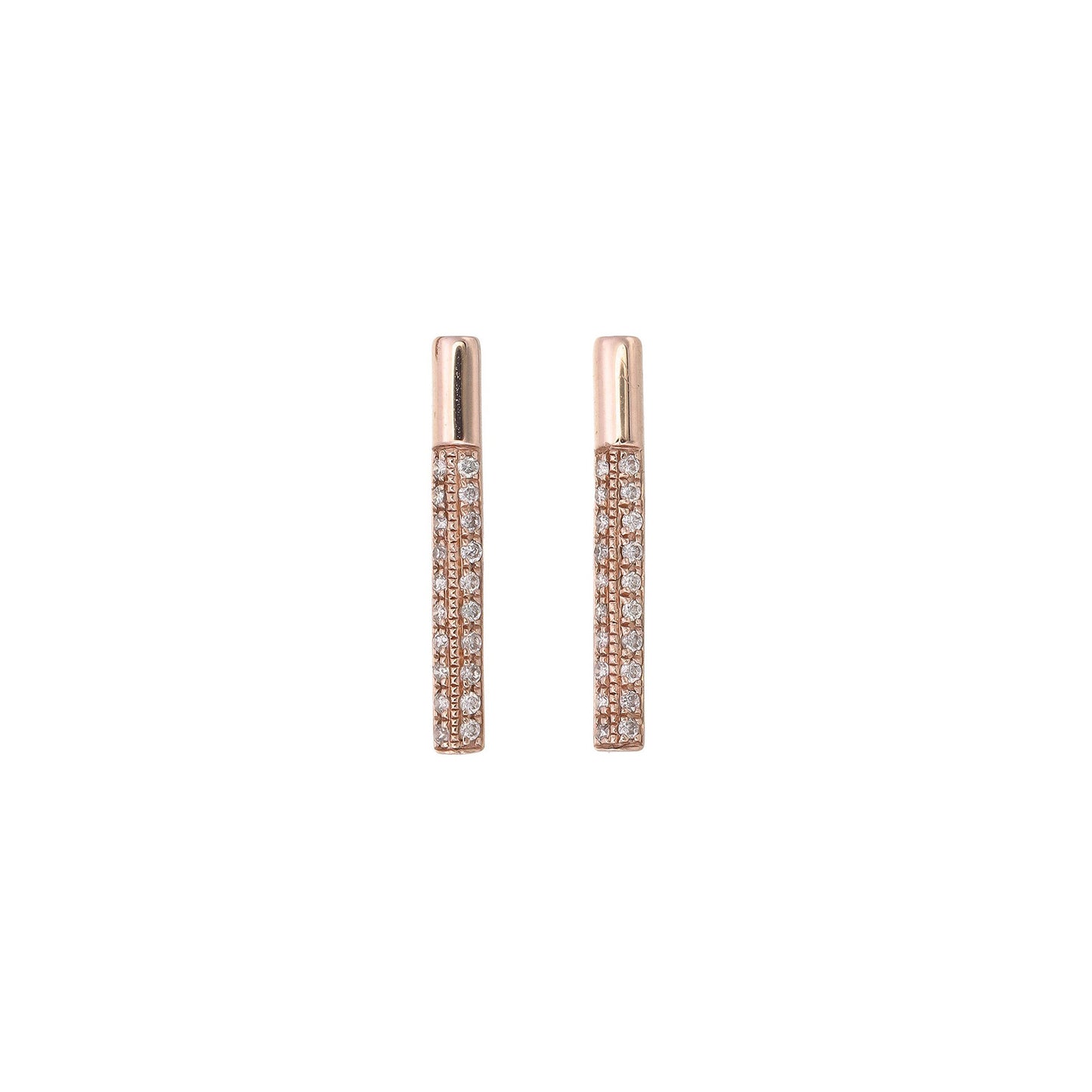 ART DECO DIAMOND AND GOLD BAR STUDS