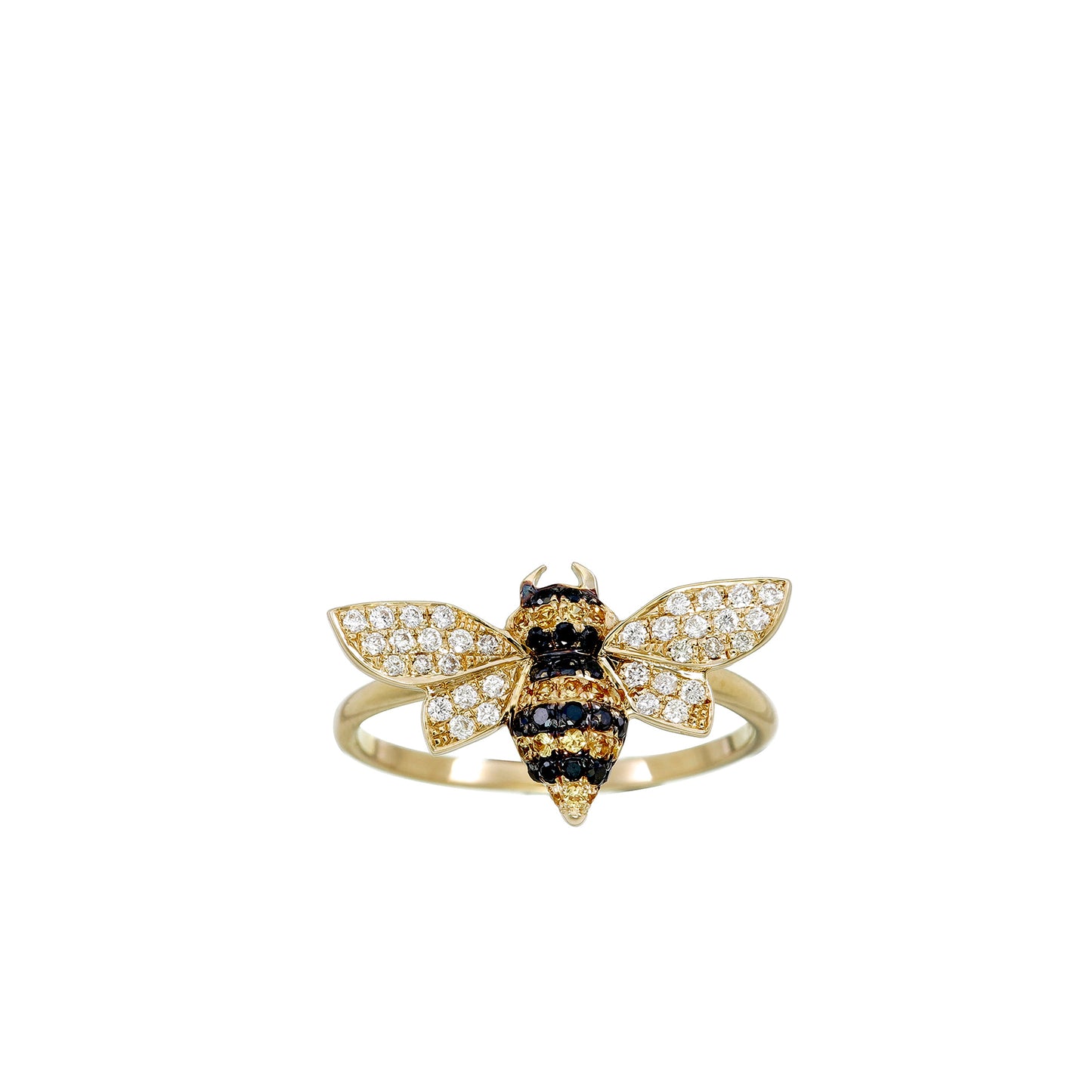 DIAMOND AND SAPPHIRE BEE RING