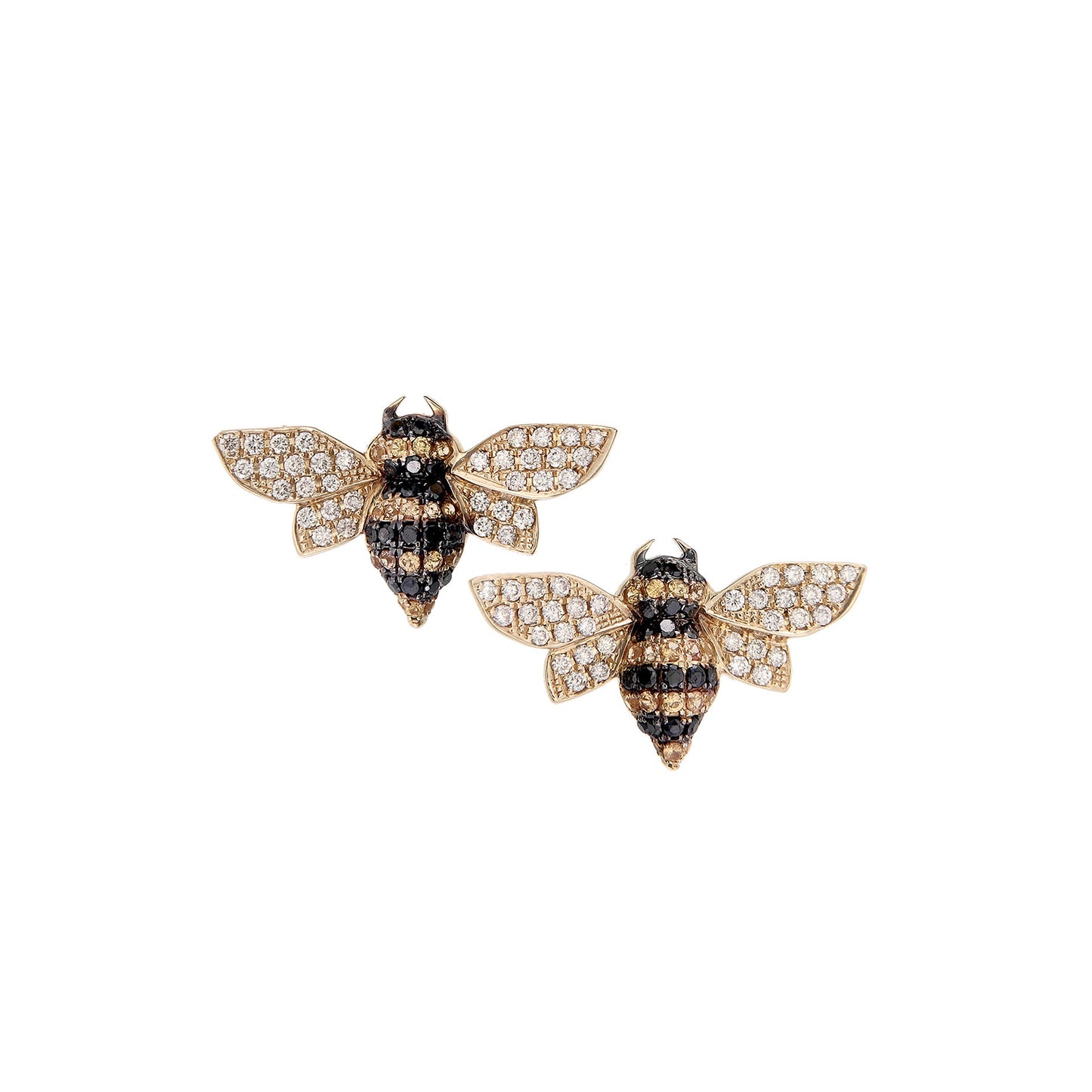 DIAMOND AND SAPPHIRE BEE STUDS