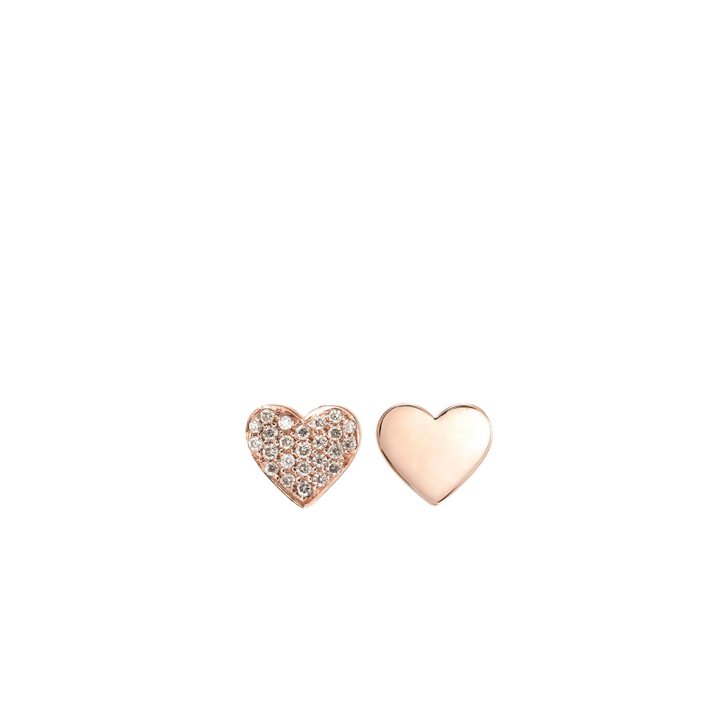 DIAMOND HEART STUDS