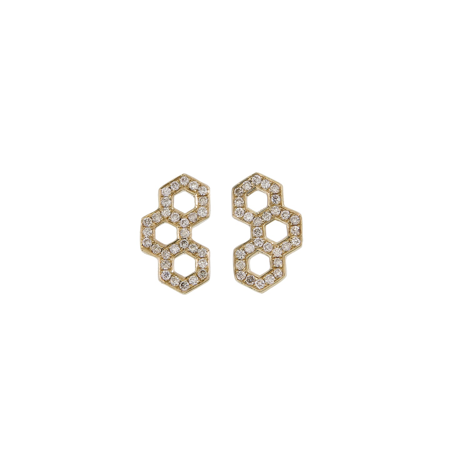 DIAMOND HONEYCOMB STUDS