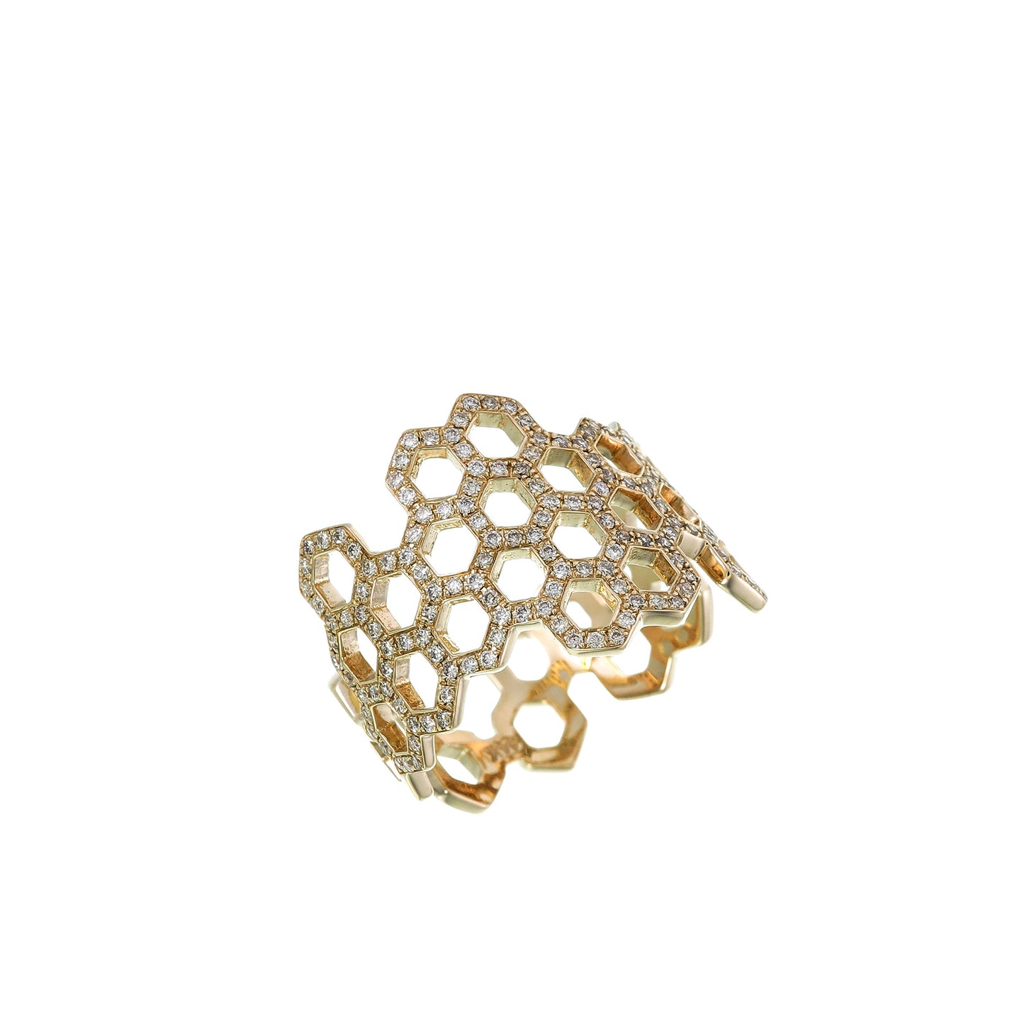 DIAMOND HONEYCOMB WRAP RING