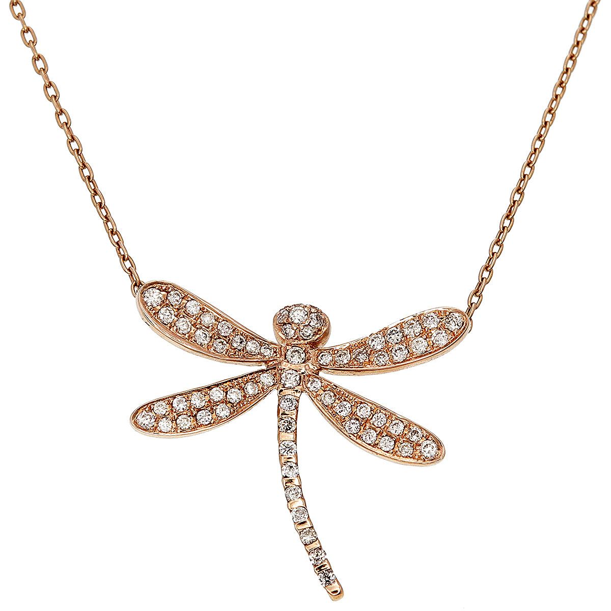 DIAMOND DRAGONFLY NECKLACE