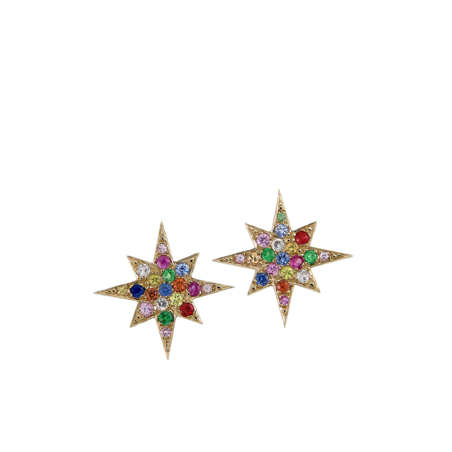 MULTI SAPPHIRE STARBURST STUDS