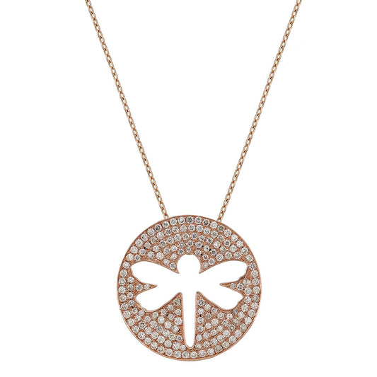 DIAMOND DRAGONFLY CUT OUT PENDANT